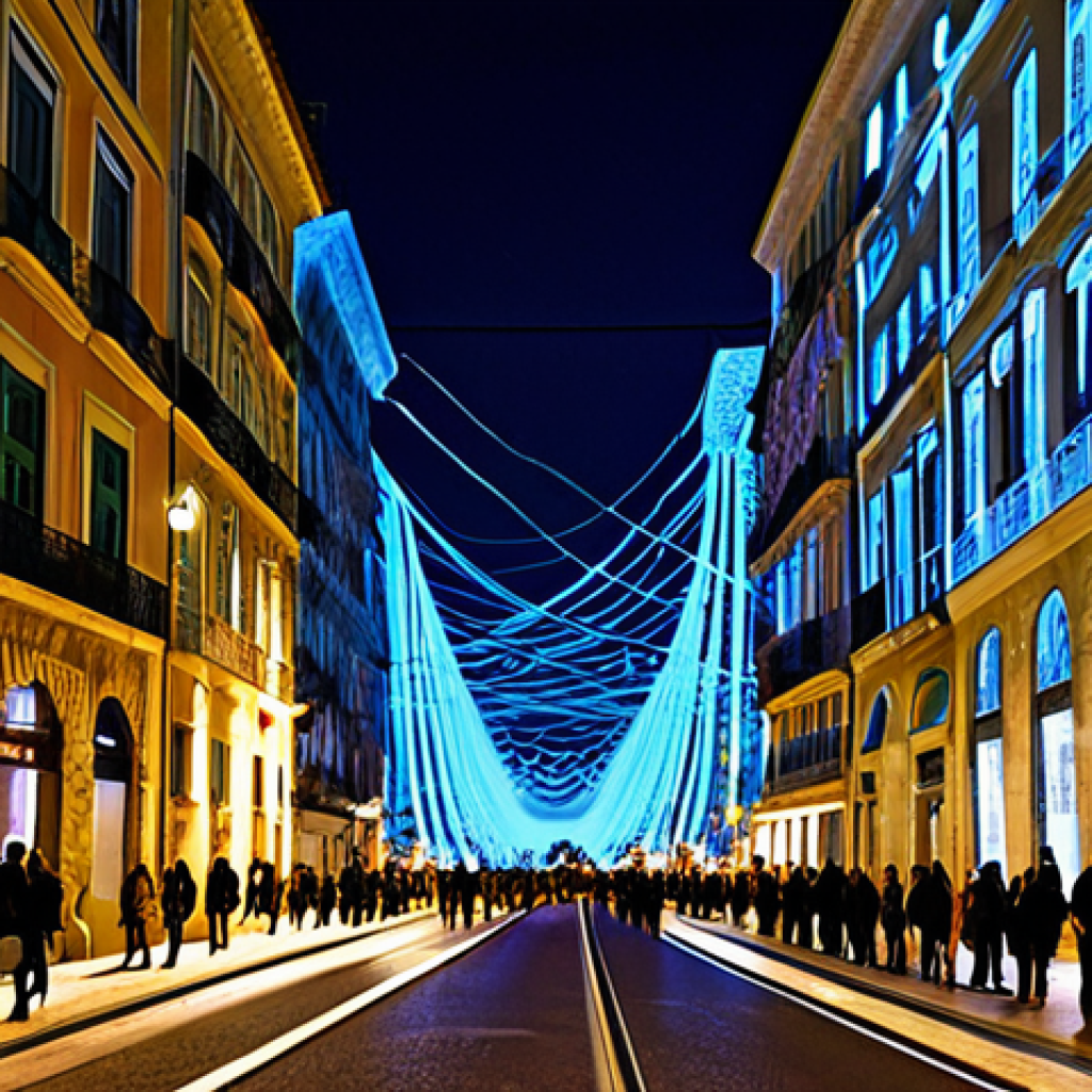 데이터 아트와 개인의 경험 연결하기 - Data-Driven City Symphony**
"A vibrant cityscape at night, transformed into a living artwork by pro...