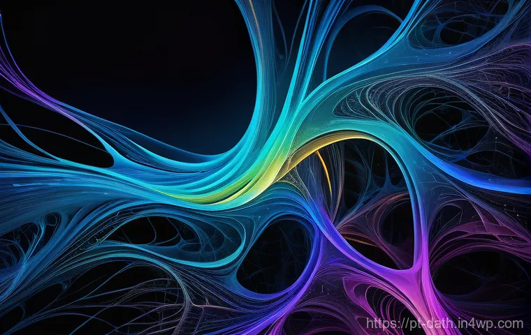 AI 생성 데이터 아트의 예술적 의미 - **Prompt:** An ethereal and abstract art piece, depicting a glowing, intricate neural network formin...