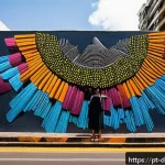 Home 20 데이터 기반 예술 프로젝트의 사회적 영향 - A vibrant urban art installation in São Paulo highlighting marginalized voices through data visualiz...